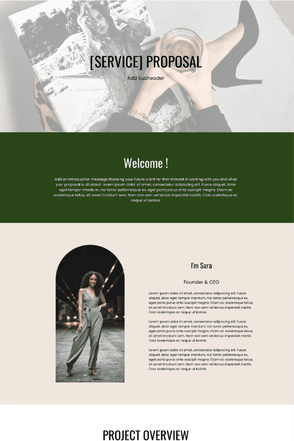 Dubsado proposal template for sale from Streamlined by Martine