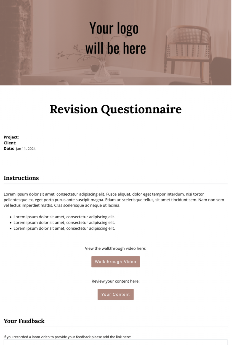 Florence Collection _ Revision Questionnaire