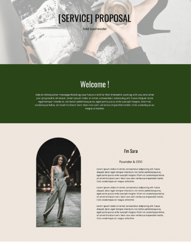 Dubsado proposal template for sale from Streamlined by Martine